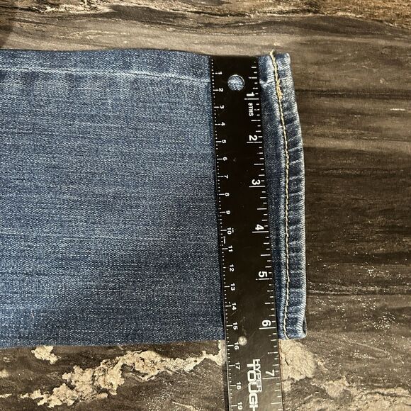 Kut From The Kloth Womens Jeans 6 Blue Distressed Straight Mid Rise Dark Wash - Picture 10 of 11